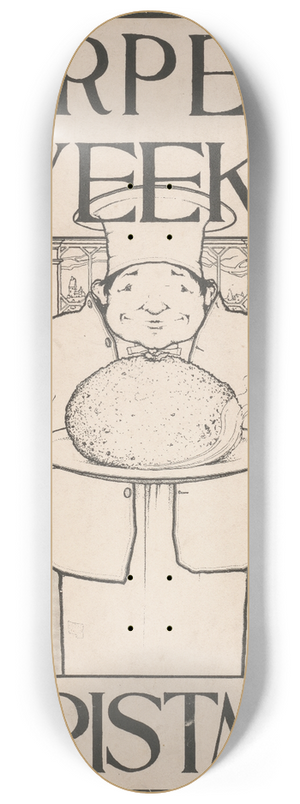 Maxfield Parrish - Harpers Weekly for Christmas 8.25 inch art skate deck