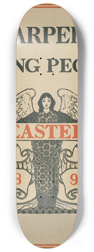 Maxfield Parrish - Harpers young people, Easter 1895 8.25 inch art skate deck
