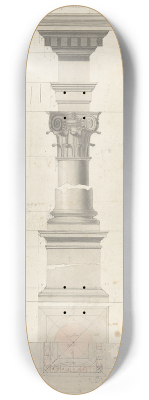 Maximilian Hardmuth - Design for a column in Roman order 8.25 inch art skate deck