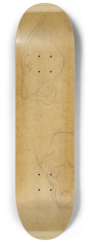 Antoine-Louis Barye - Feuille dtudes de ttes de tigres 8.25 inch art skate deck Antoine-Louis Barye - Feuille dtudes de ttes de tigres 8.25 inch art skate deck