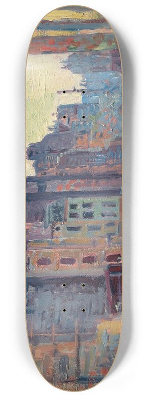 Maximilien Luce - Paris, Le percement de la rue Raumur 8.25 inch art skate deck