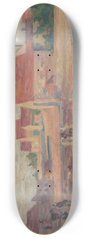 Maximilien Luce - Village au bord dune rivire 8.25 inch art skate deck