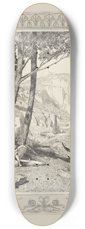Max Klinger - Amor findet Psyche (Amor und Psyche, Opus V, Blatt 41) 8.25 inch art skate deck
