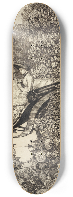 Max Klinger - Begegnung (Erste Begegnung) (Eine Liebe, Opus X, Blatt 2) 8.25 inch art skate deck