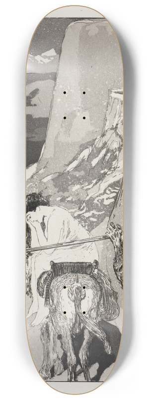 Max Klinger - Gefangen (Zelt, Opus XIV, 1. Teil, Nr. 22) 8.25 inch art skate deck