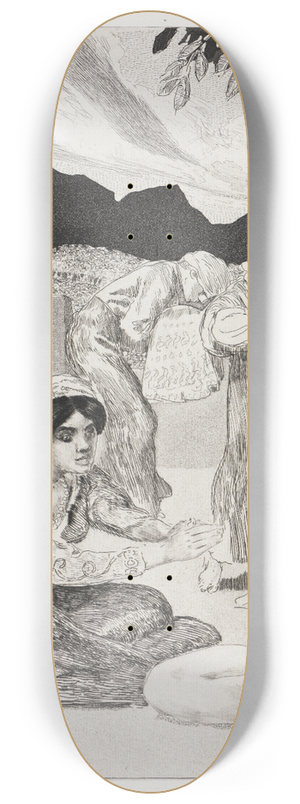 Max Klinger - Geschenke (Zelt, Opus XIV, 2. Teil, Nr. 29) 8.25 inch art skate deck