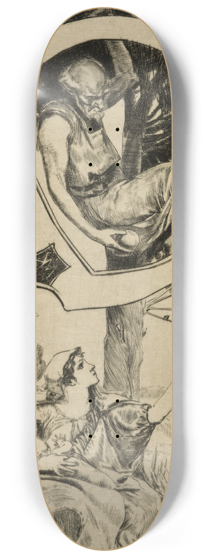 Max Klinger - Initial D (Die Ruhe auf der Flucht) 8.25 inch art skate deck