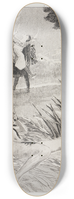Max Klinger - Mord und Entfhrung (Zelt, Opus XIV, 1. Teil, Nr. 17) 8.25 inch art skate deck