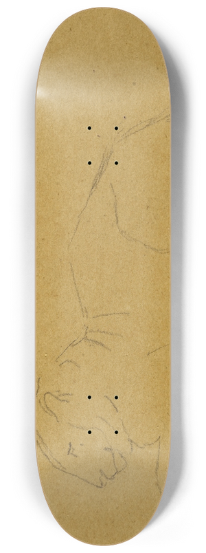 Antoine-Louis Barye - Tigre de profil couch  gauche 8.25 inch art skate deck
