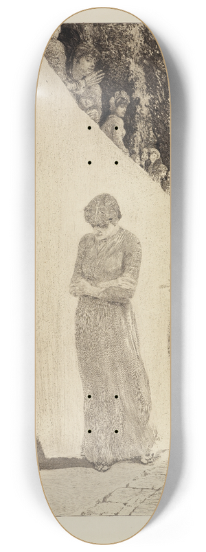 Max Klinger - Schande (Eine Liebe, Opus X, Blatt 9) 8.25 inch art skate deck