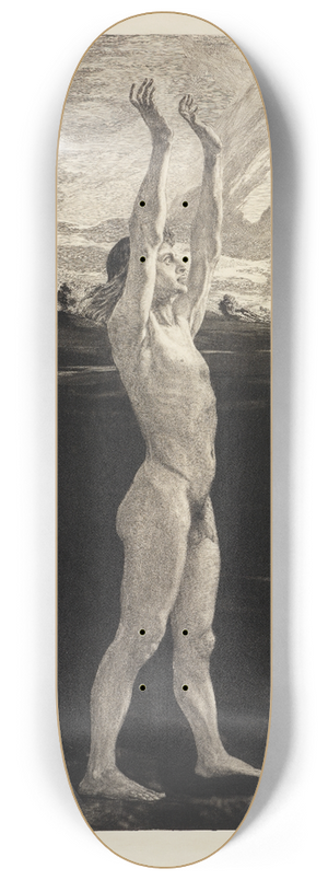 Max Klinger - Und doch! (Vom Tode, Zweiter Theil, Opus XI, Blatt 8) 8.25 inch art skate deck