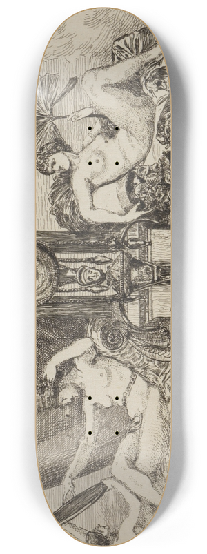 Max Klinger - Zwei Figuren aus Kompositionen im Gold-Saal 8.25 inch art skate deck