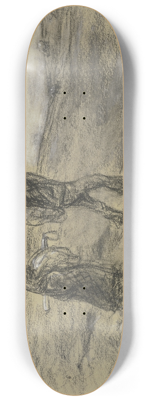 Max Liebermann - Arbeiter mit Frau von der Feldarbeit heimkehrend 8.25 inch art skate deck