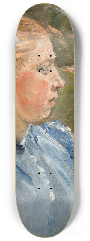 Max Liebermann - Blaues Mdchen in Landschaft  Bauernmdchen 8.25 inch art skate deck