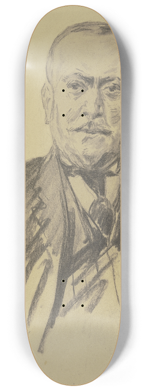 Max Liebermann - Portrait of a man 8.25 inch art skate deck Max Liebermann - Portrait of a man 8.25 inch art skate deck