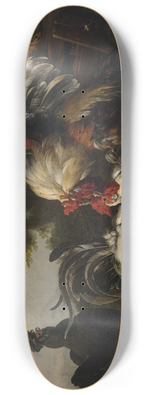 Melchior de Hondecoeter - Der Krieg im Hhnerhof 8.25 inch art skate deck
