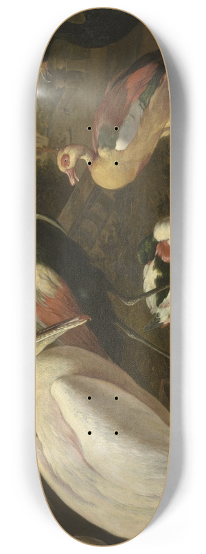 Melchior d'Hondecoeter - Waterfowl, Melchior de Hondecoeter 8.25 inch art skate deck