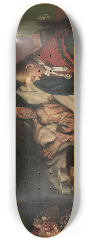 Michael Ancher - By Grandmothers sickbed 8.25 inch art skate deck