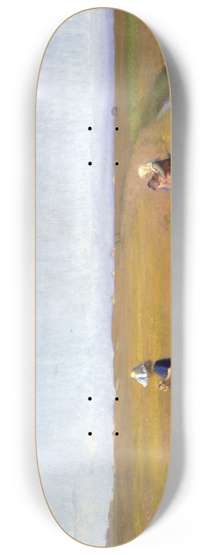 Michael Ancher - Children and young girls picking flowers in a field north of Skagen 8.25 inch art skate deck Michael Ancher - Children and young girls picking flowers in a field north of Skagen 8.25 inch art skate deck