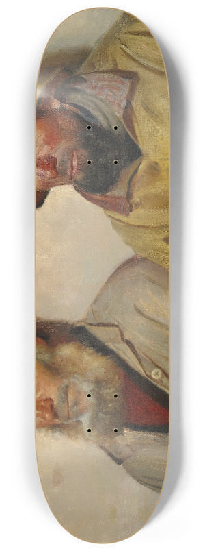 Michael Ancher - Interir med to fiskere 8.25 inch art skate deck