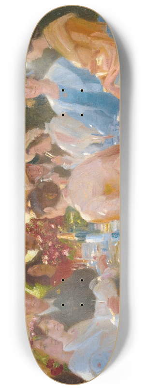 Michael Ancher - The Actors Lunch, Skagen 8.25 inch art skate deck Michael Ancher - The Actors Lunch, Skagen 8.25 inch art skate deck