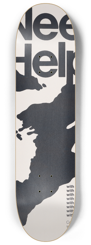 Michael David Brown - Need help; Community action is where its at 8.25 inch art skate deck
