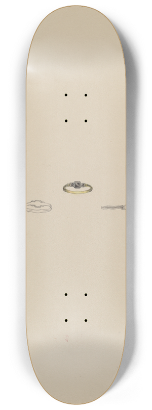 Michael Fenga - Mourning Ring 8.25 inch art skate deck
