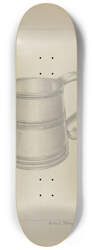 Michael Fenga - Silver Mug 8.25 inch art skate deck