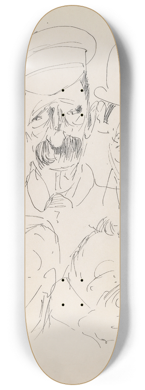 Michael Healy - Male Heads 8.25 inch art skate deck Michael Healy - Male Heads 8.25 inch art skate deck
