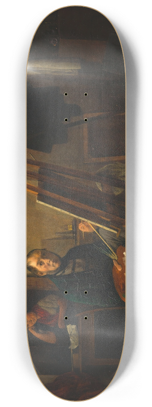 Michael Neder - Selbstbildnis Michael Neder an der Staffelei 8.25 inch art skate deck