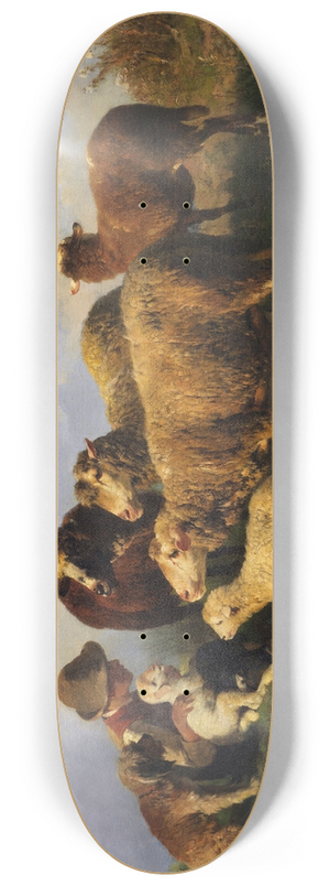Anton Braith - Hirtenjunge mit Schafen 8.25 inch art skate deck
