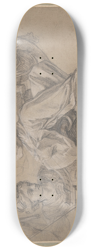 Michel Corneille the Elder - Allegorical Figures for a Ceiling Decoration 8.25 inch art skate deck Michel Corneille the Elder - Allegorical Figures for a Ceiling Decoration 8.25 inch art skate deck