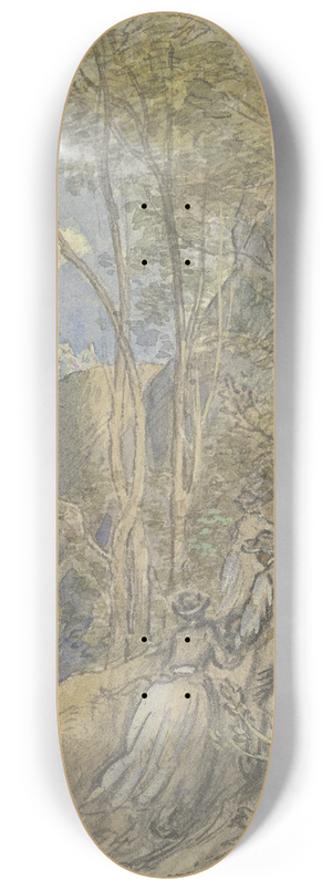 Anton Burger - Ascent to a castle ruin 8.25 inch art skate deck