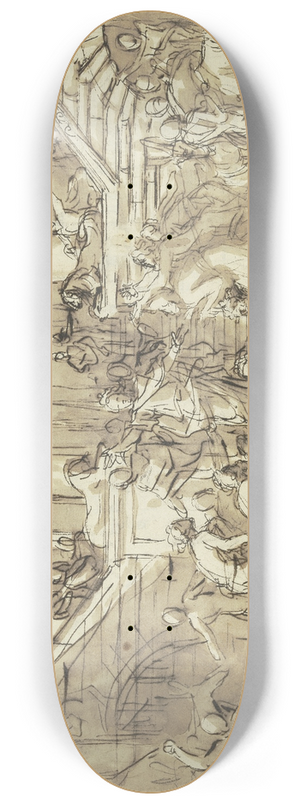 Michel Corneille the younger - Jakob und seine Shne empfangen von Joseph das Getreide 8.25 inch art skate deck Michel Corneille the younger - Jakob und seine Shne empfangen von Joseph das Getreide 8.25 inch art skate deck