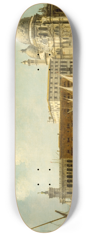 Michele Marieschi - View of the Dogana and Santa Maria della Salute 8.25 inch art skate deck