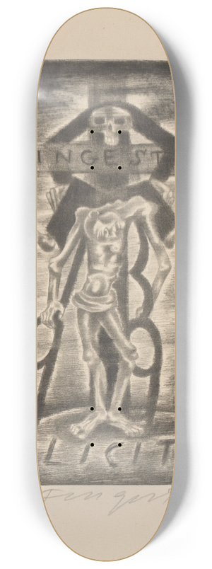 Michel Fingesten - Nieuwjaarswens van Michel Fingesten 8.25 inch art skate deck