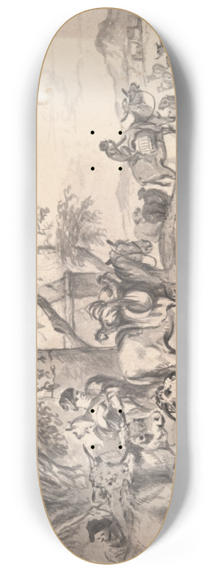 Michiel Carree - Cattle and shepherds nearruins late 8.25 inch art skate deck