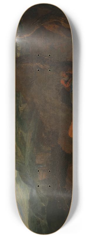 Michiel Carree - Ruhende Hirtin mit Herde in sdlicher Landschaft 8.25 inch art skate deck