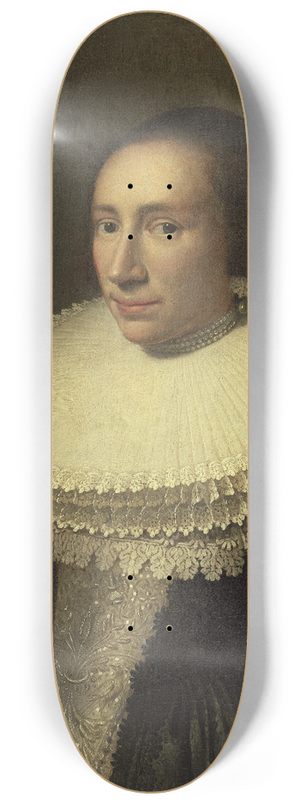 Michiel Jansz. Van Mierevelt - Portrait of a Lady with a Ruff 8.25 inch art skate deck