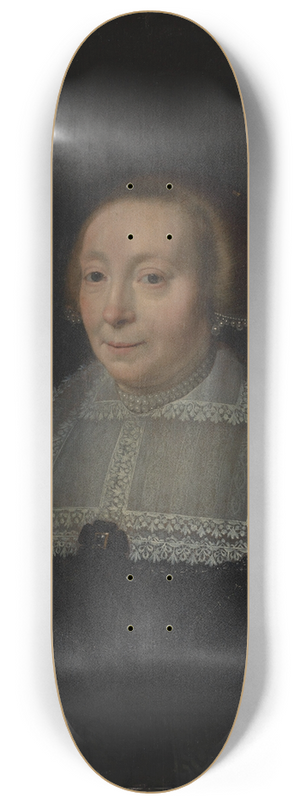 Michiel Jansz. Van Mierevelt - Portrait of a Woman with a Lace Collar 8.25 inch art skate deck