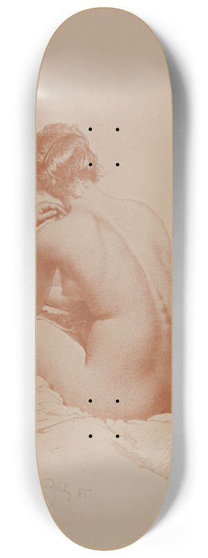 Mihly Zichy - Nude Print 8.25 inch art skate deck