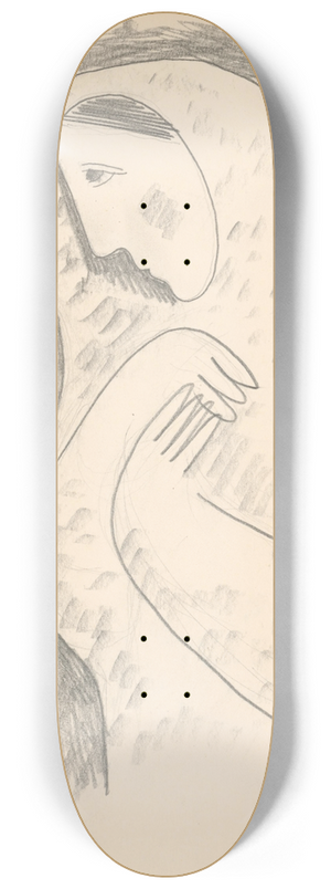 Mikul Galanda - A Villager in a Cemetary 8.25 inch art skate deck