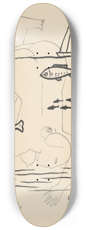 Mikul Galanda - Drowned 8.25 inch art skate deck Mikul Galanda - Drowned 8.25 inch art skate deck