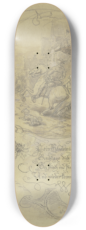 Anton Burger - In front of the blacksmiths 8.25 inch art skate deck