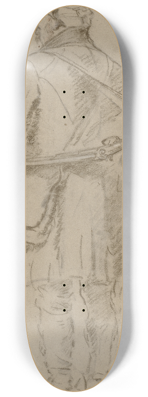 Anton Burger - Jger mit Flinte und Jagdtasche 8.25 inch art skate deck