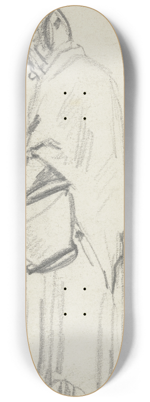 Anton Burger - Market woman with basket on her arm 8.25 inch art skate deck