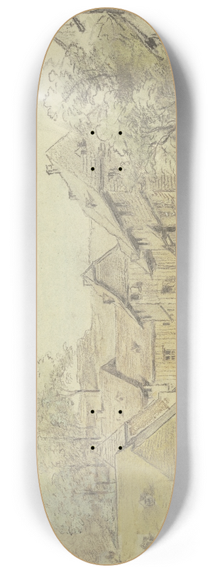 Anton Burger - Oberreifenberg mit Burg Reifenberg 8.25 inch art skate deck