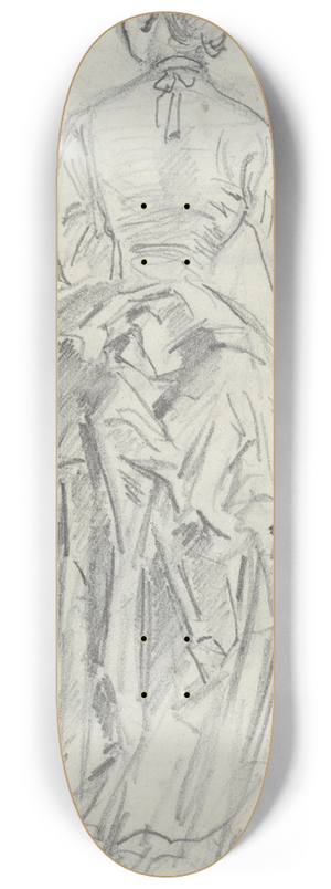 Anton Burger - Rckansicht einer jungen Dame (Thekla Rumpf) 8.25 inch art skate deck