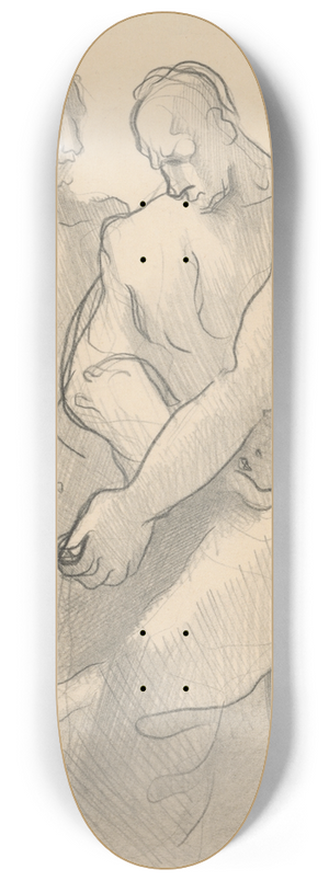 Mikul Galanda - Two Fishermen 8.25 inch art skate deck Mikul Galanda - Two Fishermen 8.25 inch art skate deck
