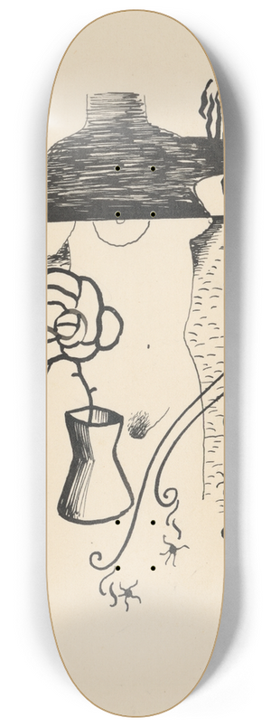 Mikul Galanda - Woman and Flower 8.25 inch art skate deck Mikul Galanda - Woman and Flower 8.25 inch art skate deck